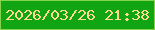 文字の大きさ：1、枠の色：83d34c、背景の色：12a513、文字の色：fddc92 無料ブログパーツのブログ時計
