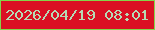 文字の大きさ：4、枠の色：83d54a、背景の色：da1023、文字の色：b6dab5 無料ブログパーツのブログ時計
