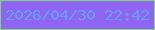 文字の大きさ：5、枠の色：83d575、背景の色：9165f4、文字の色：63a0fc 無料ブログパーツのブログ時計