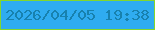 文字の大きさ：5、枠の色：83d62c、背景の色：2facf0、文字の色：1781ae 無料ブログパーツのブログ時計