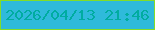 文字の大きさ：2、枠の色：83dc29、背景の色：2fbadb、文字の色：00aca0 無料ブログパーツのブログ時計