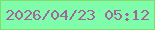 文字の大きさ：1、枠の色：83dc67、背景の色：80fdab、文字の色：a1649f 無料ブログパーツのブログ時計