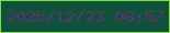 文字の大きさ：2、枠の色：83de3c、背景の色：0f523b、文字の色：5e316c 無料ブログパーツのブログ時計