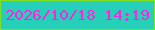 文字の大きさ：2、枠の色：83e01e、背景の色：25cfb8、文字の色：f925e0 無料ブログパーツのブログ時計
