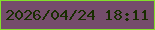 文字の大きさ：2、枠の色：83e02b、背景の色：754d6b、文字の色：182d00 無料ブログパーツのブログ時計