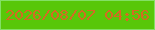 文字の大きさ：3、枠の色：83e065、背景の色：58c709、文字の色：d46a23 無料ブログパーツのブログ時計