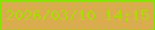 文字の大きさ：2、枠の色：83e400、背景の色：d9ad4d、文字の色：acdc02 無料ブログパーツのブログ時計