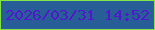 文字の大きさ：3、枠の色：83e448、背景の色：285e97、文字の色：5017cb 無料ブログパーツのブログ時計