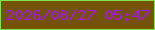 文字の大きさ：1、枠の色：83e646、背景の色：745207、文字の色：a417e2 無料ブログパーツのブログ時計