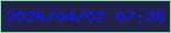 文字の大きさ：3、枠の色：83e69f、背景の色：232149、文字の色：1119f6 無料ブログパーツのブログ時計