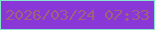 文字の大きさ：1、枠の色：83e6cd、背景の色：8a37d7、文字の色：9e637a 無料ブログパーツのブログ時計