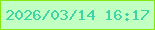 文字の大きさ：1、枠の色：83e814、背景の色：c1ffc3、文字の色：3ed4a5 無料ブログパーツのブログ時計