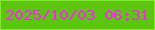 文字の大きさ：4、枠の色：83e82f、背景の色：5cc50e、文字の色：fc24f0 無料ブログパーツのブログ時計
