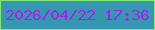 文字の大きさ：1、枠の色：83e876、背景の色：3697b3、文字の色：a223e8 無料ブログパーツのブログ時計