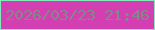文字の大きさ：5、枠の色：83e8bc、背景の色：d33fb2、文字の色：838987 無料ブログパーツのブログ時計