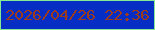 文字の大きさ：4、枠の色：83e993、背景の色：072ec4、文字の色：9c3b1d 無料ブログパーツのブログ時計