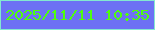 文字の大きさ：3、枠の色：83e9d0、背景の色：6d71f4、文字の色：4ffe0d 無料ブログパーツのブログ時計
