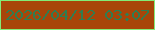 文字の大きさ：4、枠の色：83eb77、背景の色：a84509、文字の色：307d50 無料ブログパーツのブログ時計