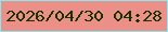 文字の大きさ：2、枠の色：83ecf2、背景の色：ec8f88、文字の色：163200 無料ブログパーツのブログ時計