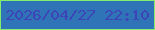 文字の大きさ：5、枠の色：83ee6e、背景の色：2f74b6、文字の色：3d44b8 無料ブログパーツのブログ時計