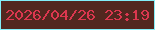文字の大きさ：3、枠の色：83eef8、背景の色：52271f、文字の色：dc374f 無料ブログパーツのブログ時計