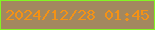 文字の大きさ：5、枠の色：83f523、背景の色：a3885f、文字の色：f49215 無料ブログパーツのブログ時計