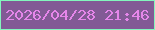 文字の大きさ：2、枠の色：83f6bd、背景の色：825a95、文字の色：e586ea 無料ブログパーツのブログ時計