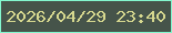 文字の大きさ：3、枠の色：83f7ce、背景の色：46544a、文字の色：d6d88f 無料ブログパーツのブログ時計