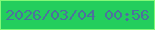 文字の大きさ：2、枠の色：83f978、背景の色：23ce5d、文字の色：4d719d 無料ブログパーツのブログ時計
