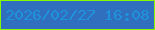 文字の大きさ：1、枠の色：83fa00、背景の色：306ebe、文字の色：1e92da 無料ブログパーツのブログ時計