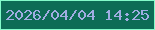 文字の大きさ：4、枠の色：83faca、背景の色：0d6c56、文字の色：a0ade2 無料ブログパーツのブログ時計