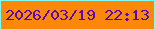 文字の大きさ：3、枠の色：83faf2、背景の色：fb8906、文字の色：550ab1 無料ブログパーツのブログ時計