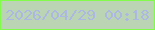 文字の大きさ：3、枠の色：83fb4d、背景の色：bbd4b3、文字の色：acb8e1 無料ブログパーツのブログ時計