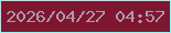 文字の大きさ：3、枠の色：83fbf2、背景の色：7f1630、文字の色：ad9aab 無料ブログパーツのブログ時計