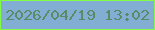 文字の大きさ：3、枠の色：83fc47、背景の色：83aed4、文字の色：5b8a67 無料ブログパーツのブログ時計