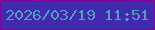文字の大きさ：1、枠の色：840095、背景の色：402aae、文字の色：5a9bc5 無料ブログパーツのブログ時計