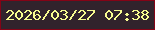 文字の大きさ：1、枠の色：840316、背景の色：31232c、文字の色：f7fb90 無料ブログパーツのブログ時計