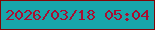 文字の大きさ：5、枠の色：840506、背景の色：17a6aa、文字の色：a90e30 無料ブログパーツのブログ時計