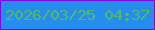 文字の大きさ：2、枠の色：8405e1、背景の色：258dee、文字の色：51bc63 無料ブログパーツのブログ時計