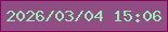 文字の大きさ：1、枠の色：84065c、背景の色：914e84、文字の色：96efb2 無料ブログパーツのブログ時計