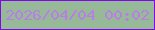 文字の大きさ：2、枠の色：8406f0、背景の色：96b997、文字の色：ba7ce9 無料ブログパーツのブログ時計