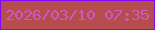 文字の大きさ：4、枠の色：8407f9、背景の色：b54c4d、文字の色：cd5ac3 無料ブログパーツのブログ時計
