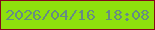 文字の大きさ：3、枠の色：84091b、背景の色：8ee10d、文字の色：668c83 無料ブログパーツのブログ時計