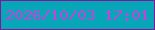 文字の大きさ：5、枠の色：841596、背景の色：04a6b7、文字の色：be47da 無料ブログパーツのブログ時計