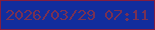 文字の大きさ：2、枠の色：841d3f、背景の色：122d9d、文字の色：783053 無料ブログパーツのブログ時計
