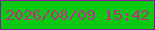 文字の大きさ：5、枠の色：841d9a、背景の色：0bc913、文字の色：b93186 無料ブログパーツのブログ時計