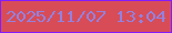 文字の大きさ：2、枠の色：841dfd、背景の色：d84c57、文字の色：9481de 無料ブログパーツのブログ時計