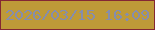 文字の大きさ：4、枠の色：842733、背景の色：be9a38、文字の色：858dae 無料ブログパーツのブログ時計