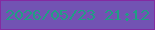 文字の大きさ：2、枠の色：842aa1、背景の色：7253b3、文字の色：219e84 無料ブログパーツのブログ時計