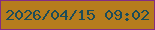 文字の大きさ：2、枠の色：842c84、背景の色：b67c1d、文字の色：1c4c59 無料ブログパーツのブログ時計